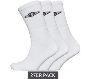 27 Pack umbro Sport Socks Strümpfe Socken für Damen und Herren UA3001A Weiß