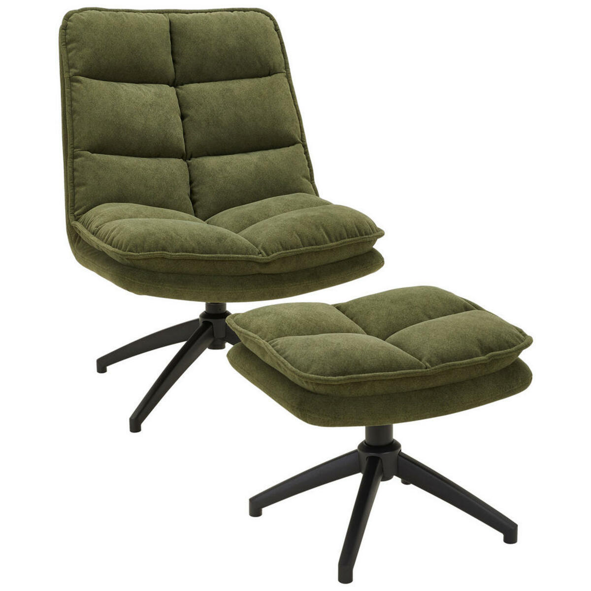 Bild 1 von Hom`in Relaxsesselset, Grün, Metall, Textil, 65x92x81 cm, Relaxfunktion, Wohnzimmer, Sessel, Relaxsessel