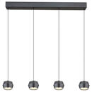 Bild 1 von Globo Led-Hängeleuchte, Grau, Opal, Metall, Kunststoff, 10x200 cm, höhenverstellbar, Lampen & Leuchten, Leuchtenserien