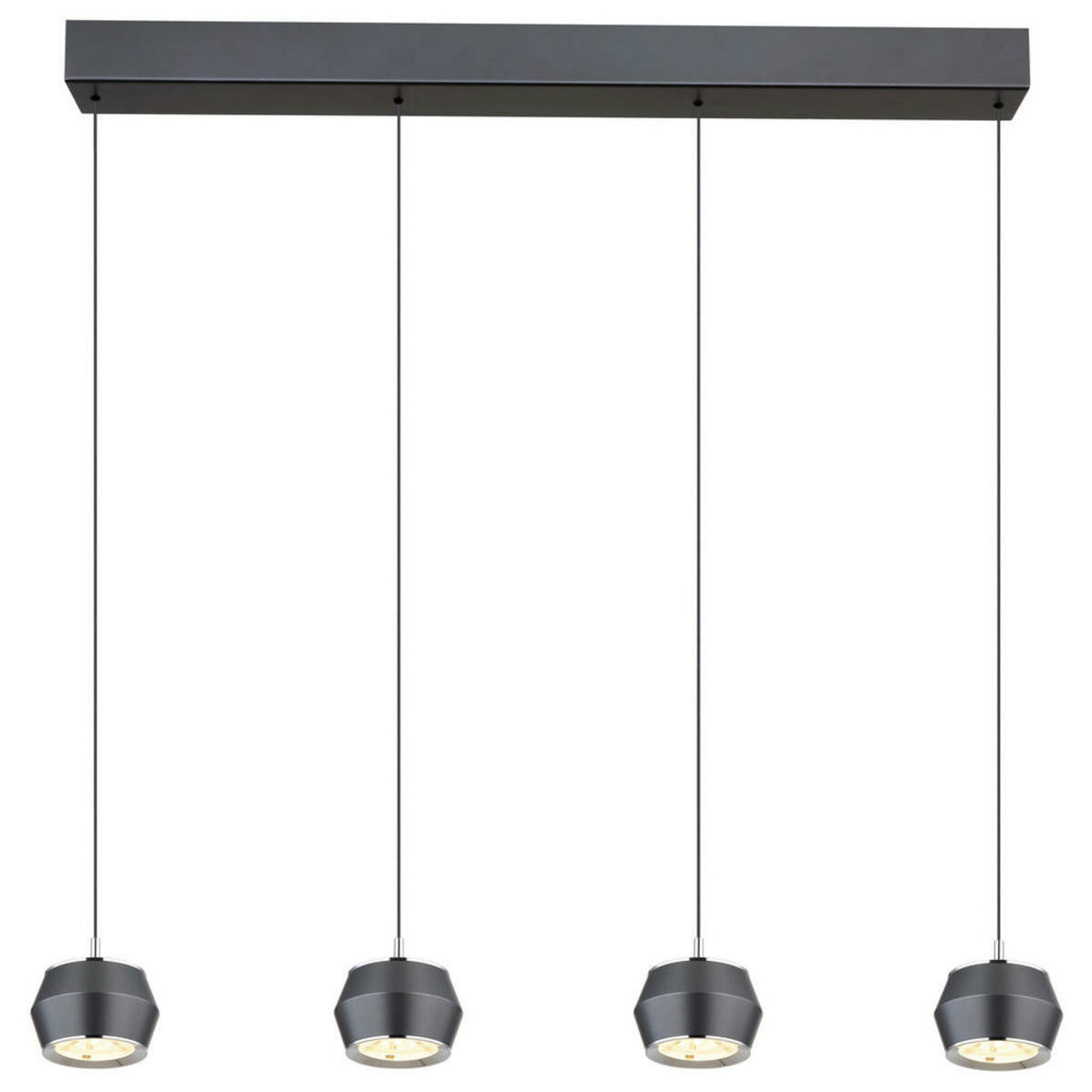 Bild 1 von Globo Led-Hängeleuchte, Grau, Opal, Metall, Kunststoff, 10x200 cm, höhenverstellbar, Lampen & Leuchten, Leuchtenserien