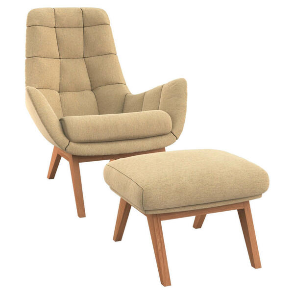 Bild 1 von Mid.you Sesselset, Beige, Textil, Eiche, vollmassiv, 84x95x96 cm, Reach, Oeko-Tex® Standard 100, Made in Europe, FSC Mix, Stoffauswahl, Wohnzimmer, Sessel, Relaxsessel