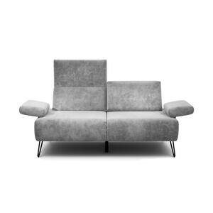 2-Sitzer-Sofa Cosy, Hellgrau, Textil, 180x86x83 cm, Stoffauswahl, Armteil links, rechts, Wohnzimmer, Sofas & Couches, Sofas, 2-Sitzer Sofas