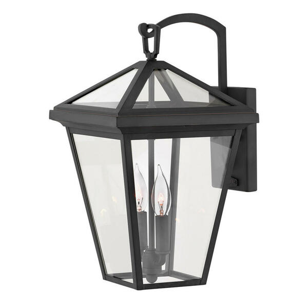 Bild 1 von AUßENWANDLEUCHTE Elstead Alford-Place, Schwarz, Metall, Glas, 28.6x45.9 cm, Grüner Punkt, RoHS, Lampen & Leuchten, Aussenbeleuchtung, Aussenleuchten