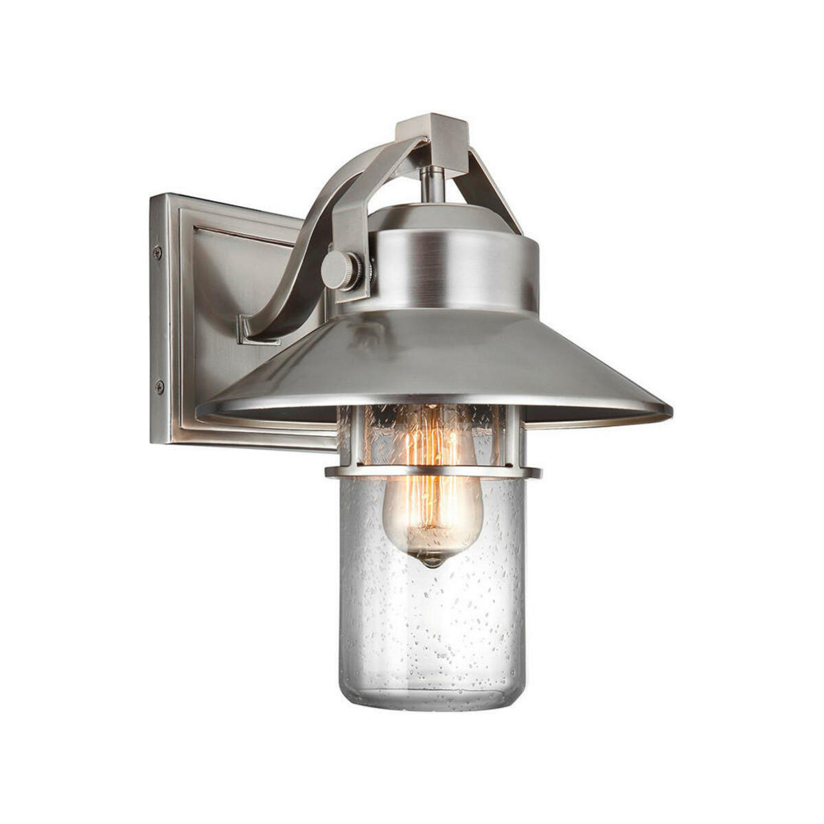 Bild 1 von AUßENWANDLEUCHTE Elstead Boynton, Grau, Edelstahl, Kunststoff, Glas, 26.7x32.8x31.1 cm, Grüner Punkt, RoHS, Lampen & Leuchten, Aussenbeleuchtung, Aussenleuchten