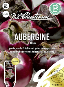 N.L.Chrestensen Saatgut Aubergine Laura ca. 20 Pflanzen