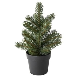 VINTERFINT  Topfpflanze, künstlich/mit Topf, drinnen/draußen/Weihnachtsbaum grün 9 cm