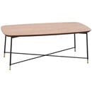 Bild 1 von Mid.you Couchtisch, Schwarz, Eiche, Gold, Holz, Metall, Eiche, furniert, rechteckig, rund, 120x45x60 cm, Wohnzimmer, Wohnzimmertische, Couchtische