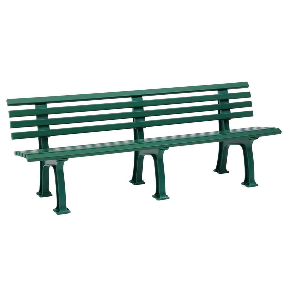 Bild 1 von Modante Gartenbank, Dunkelgrün, Kunststoff, 4-Sitzer, 200x74x54 cm, Typenauswahl, abwischbar, Gartenmöbel, Gartenbänke