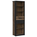 Bild 1 von Highboard, Schwarz, Eiche, Holzwerkstoff, 3 Fächer, 2 Schubladen, 60x195x41 cm, Wohnzimmer, Kommoden & Sideboards, Highboards