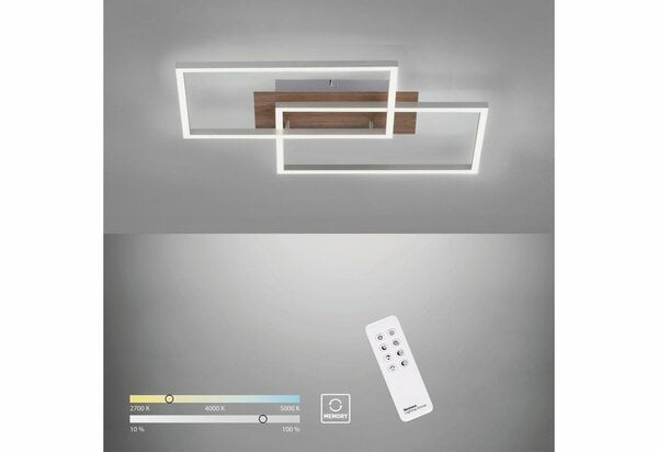 Bild 1 von Leuchten Direkt LED Deckenleuchte IVEN, Dimmfunktion, Fernbedienung, Infrarot inkl., Memory, nach Trennung vom Netz, LED fest integriert, warmweiß - kaltweiß, dimmbar über Fernbedienung