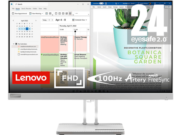 Bild 1 von LENOVO L24e-40 Monitor 23,8 Zoll Full-HD (6 Reaktionszeit, 100 Hz)