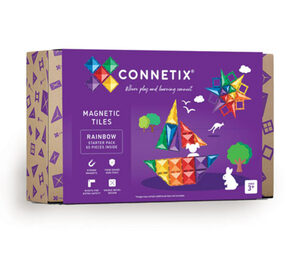 Connetix Magnetspielzeug, Starter Pack, 60-teilig
