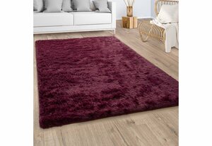 Hochflor-Teppich Silky 591, Paco Home, rechteckig, Höhe: 37 mm, Uni-Farben, besonders weich und kuschelig