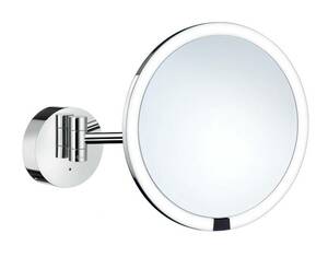 Smedbo Kosmetikspiegel LED rund OUTLINE, Messing verchromt