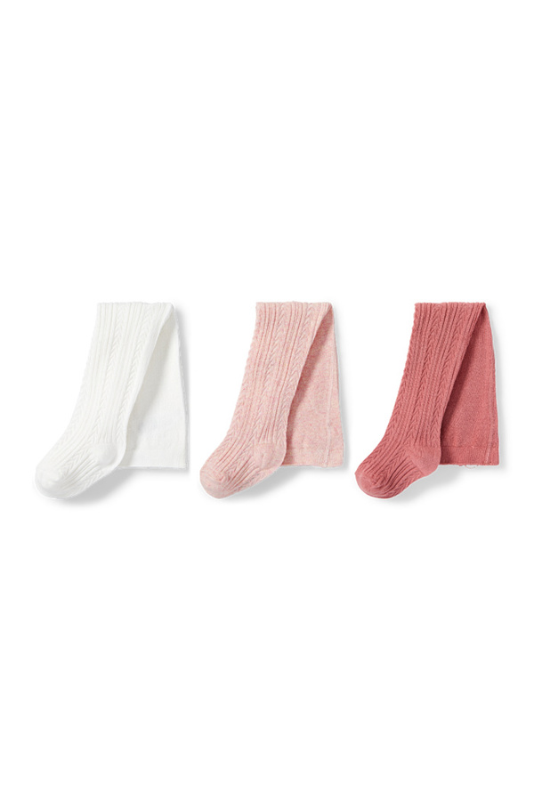 Bild 1 von C&A Multipack 3er-Baby-Strumpfhose, Pink, Größe: 56-62