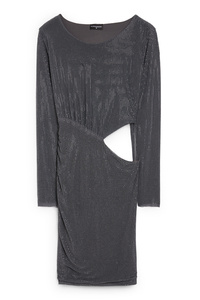 C&A CLOCKHOUSE-Figurbetontes Kleid mit Cut-Out, Grau, Größe: XS