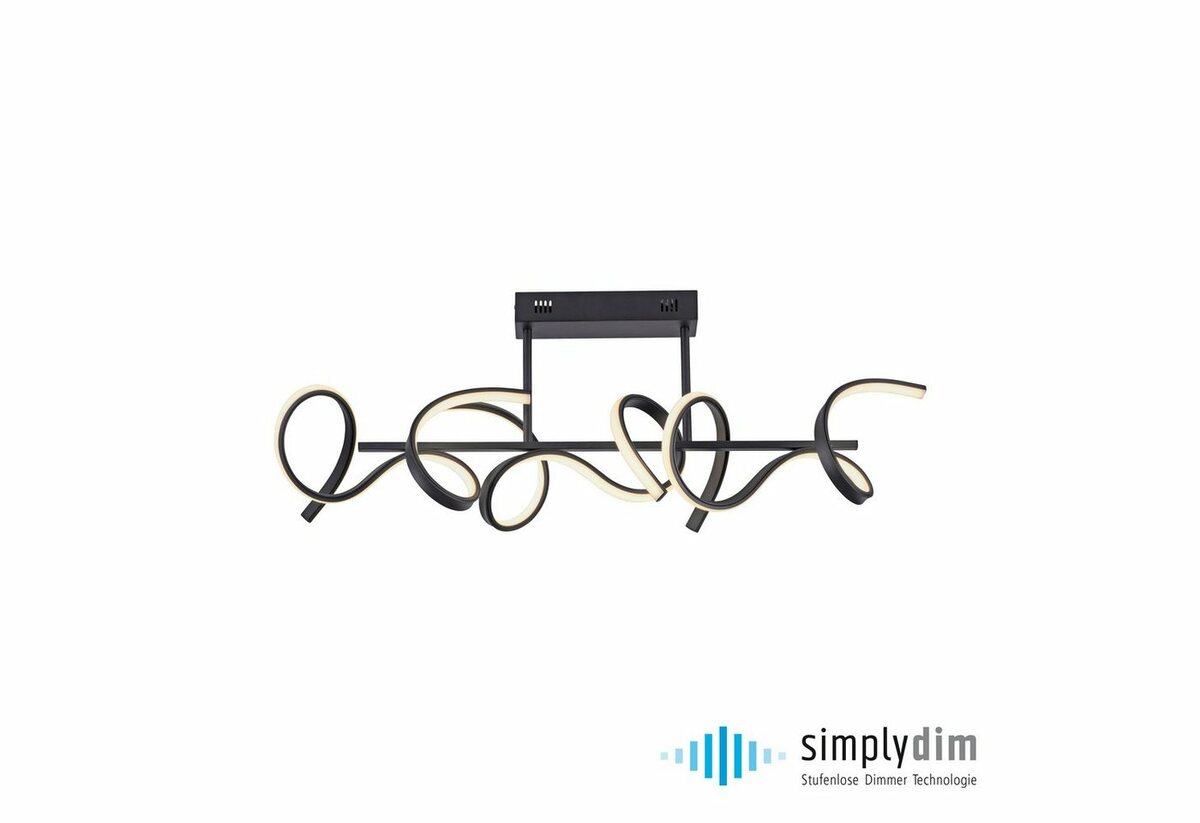 Bild 1 von Leuchten Direkt LED Deckenleuchte CURLS, Dimmfunktion, Memory, nach Trennung vom Netz, LED fest integriert, Warmweiß, LED