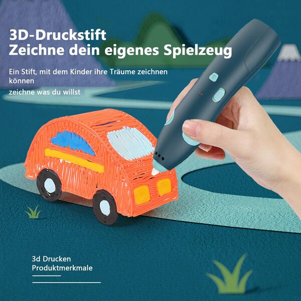 Bild 3 von Aoucheni 3D-Drucker-Stift 3D Drucker Stift mit 1.75mm PCL Filament 3 Farben Set, Jede Farbe 6M