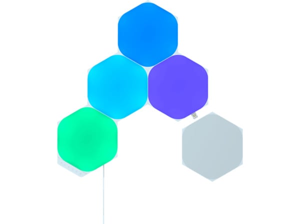 Bild 1 von NANOLEAF Shapes Hexagons Starter Kit 5 PK Vernetzte Innenbeleuchtung Über 16 Millionen Farben und Weißlicht