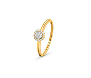 375 Gold Ring mit Diamanten
