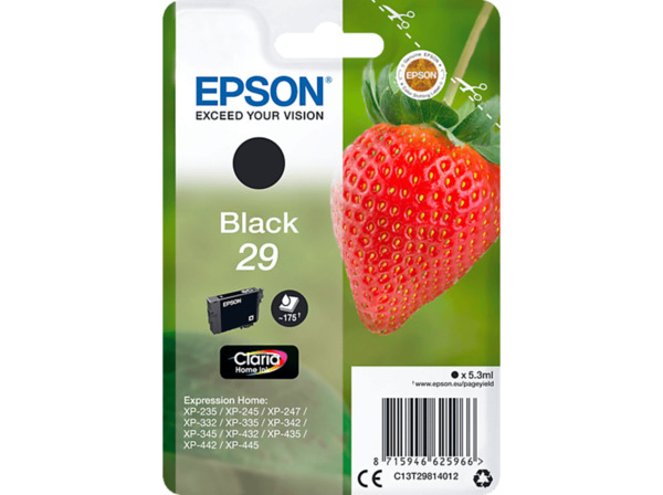 Bild 1 von EPSON Original Tintenpatrone Schwarz (C13T29814012)