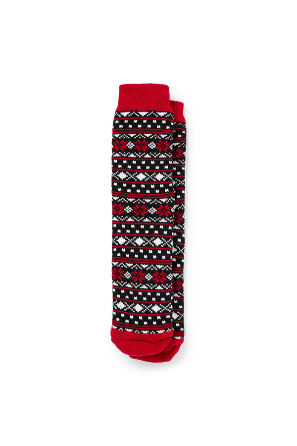 Bild 1 von C&A Weihnachts-Anti-Rutsch-Socken-gemustert, Rot, Größe: 43-46