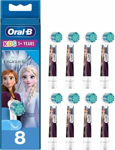 Oral-B Aufsteckbürsten Kids Frozen, extra weiche Borsten, ab 3 Jahren, Design kann variieren, 8 Stück
