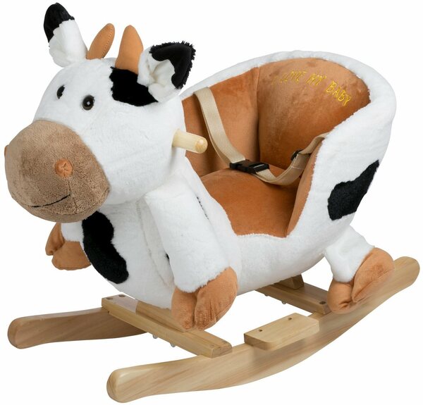Bild 1 von BabyGo Schaukeltier Holzspielzeug, Rocker Cow, mit Kufen und Griffen aus Birkenholz, Made in Europe