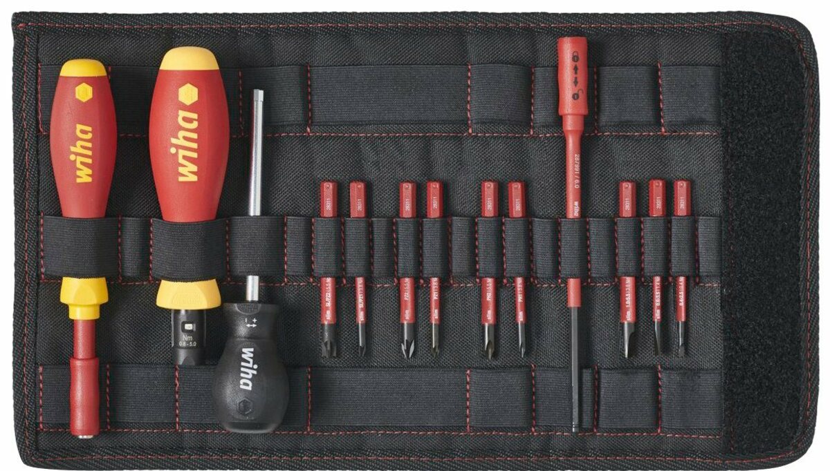Bild 1 von Wiha Bit-Schraubendreher TorqueVario®-S electric (40674), (Set), 0,8-5,0 Nm gemischt 14-tlg., variabel einstellb. Drehmomentbegrenzung