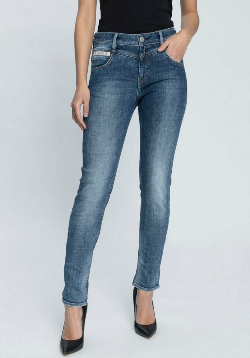Bild 1 von Herrlicher Slim-fit-Jeans PEPPY SLIM RECYCLED DENIM Normal Waist Recycled Polyester