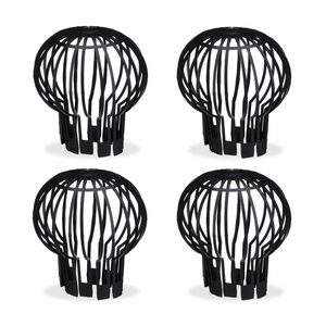 relaxdays Laubschutznetz Fallrohrschutz Laubstopp im 4er Set