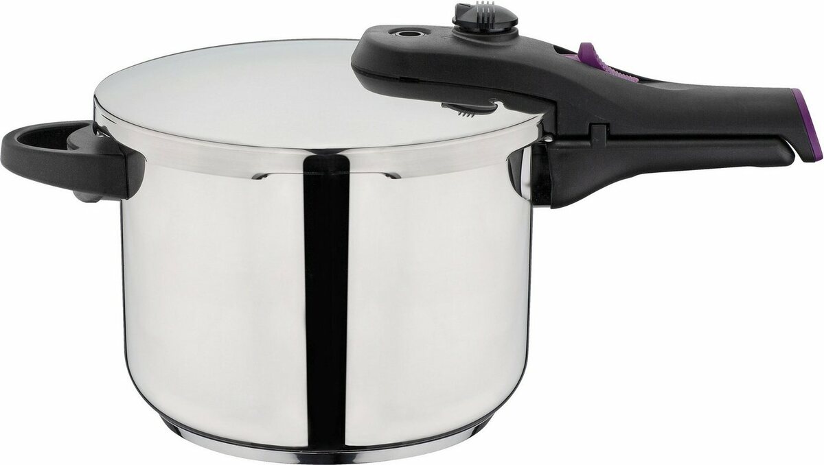 Bild 1 von GSW Schnellkochtopf System RAPID, Edelstahl 18/8, Dampfkochtopf zum Bio-/Schnellgaren, Induktion, Einsatz mit Standfuß