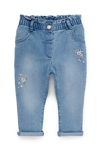 C&A Blümchen-Baby-Jeans, Blau, Größe: 68