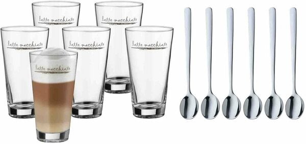 Bild 1 von WMF Gläser-Set Clever&More, Cromargan® Edelstahl Rostfrei 18/10, Glas, Glas stapelbar, 12-teilig