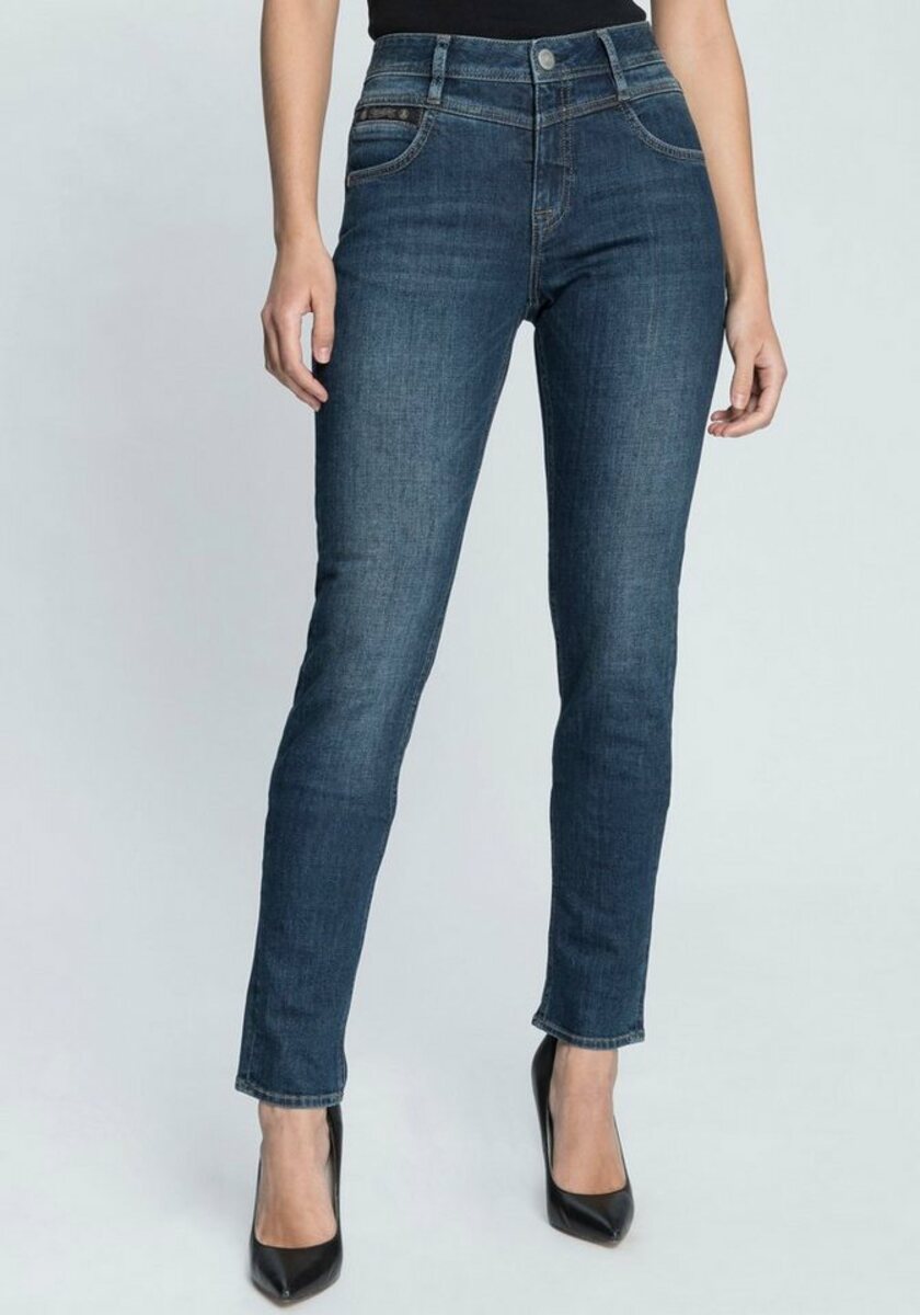 Bild 1 von Herrlicher Slim-fit-Jeans PEPPY SLIM RECYCLED DENIM Normal Waist Recycled Polyester