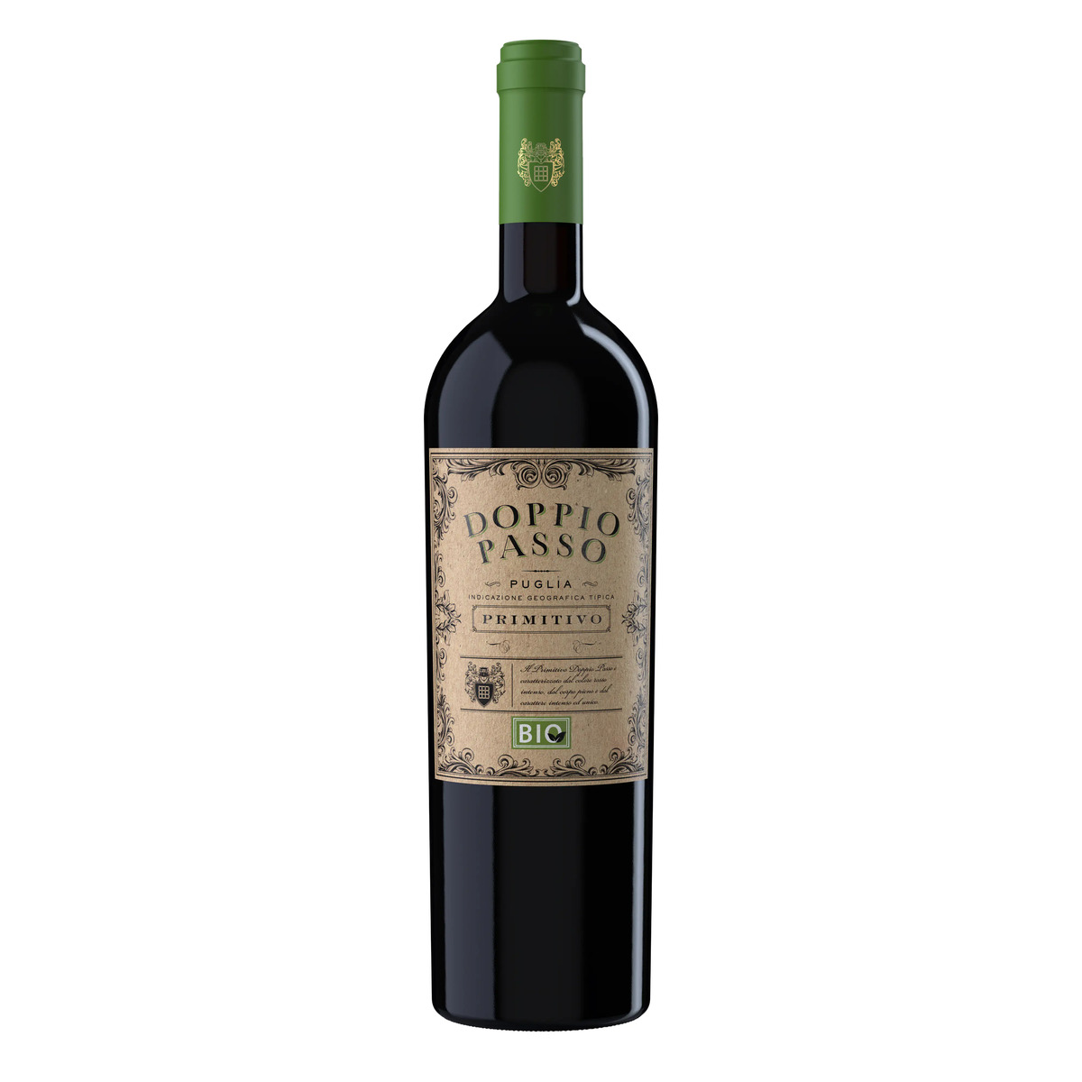 Bild 1 von Doppio Passo Rotwein Bio Primitivo halbtrocken Deutschland 1 x 0,75 L bio/vegan
