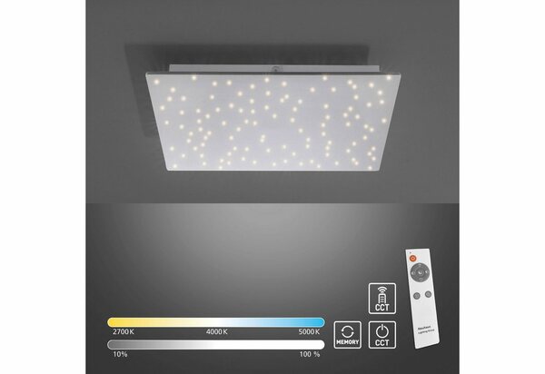 Bild 1 von Leuchten Direkt LED Deckenleuchte SPARKLE, CCT - über Fernbedienung, Dimmfunktion, Fernbedienung, Infrarot inkl., Memory, nach Trennung vom Netz, LED fest integriert, warmweiß - kaltweiß, CCT - ü