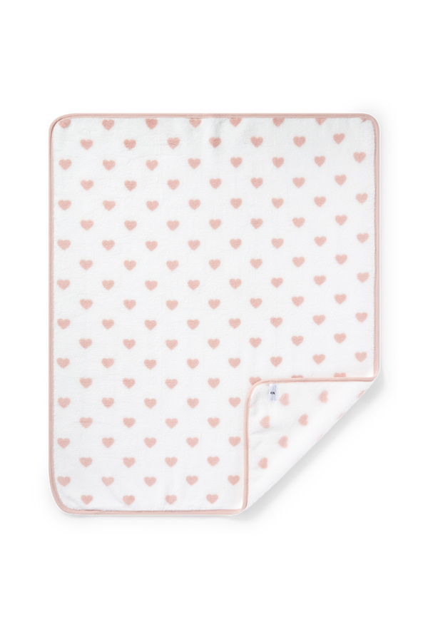 Bild 1 von C&A Herzchen-Baby-Decke, Weiß, Größe: 1 size
