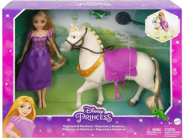 Bild 1 von BARBIE HLW23 Disney Prinzessin Rapunzel & Maximus Spielzeugpuppe Mehrfarbig