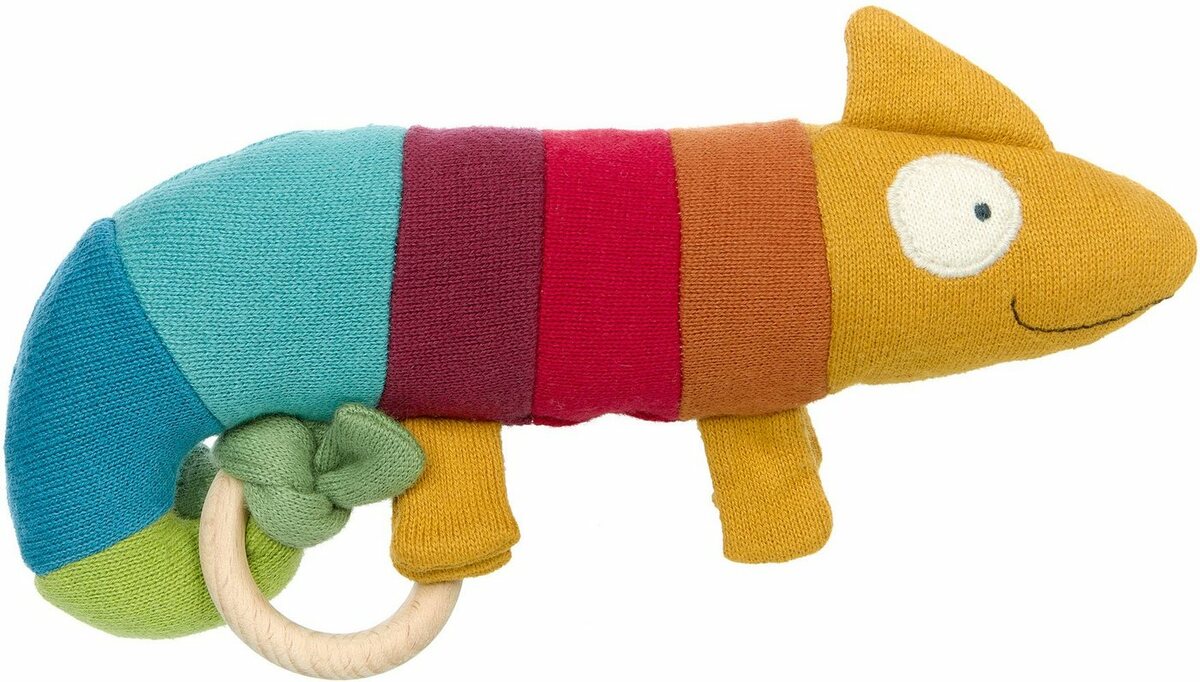 Bild 1 von Sigikid Greifling Baby Strick, Chamäleon, mit Rassel