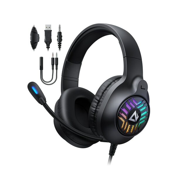 Bild 1 von AUKEY GH-X1 RGB-Gaming-Headset mit Stereo-Sound 50-MM-Treiber Mikrofon mit Geräuschunterdrückung