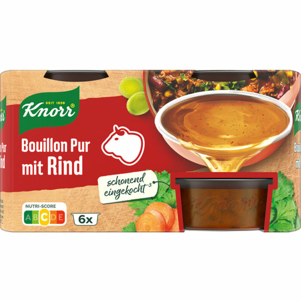 Bild 1 von Knorr 2 x Rinder Bouillon pur