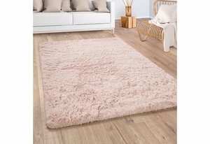 Hochflor-Teppich Silky 591, Paco Home, rechteckig, Höhe: 37 mm, Uni-Farben, besonders weich und kuschelig