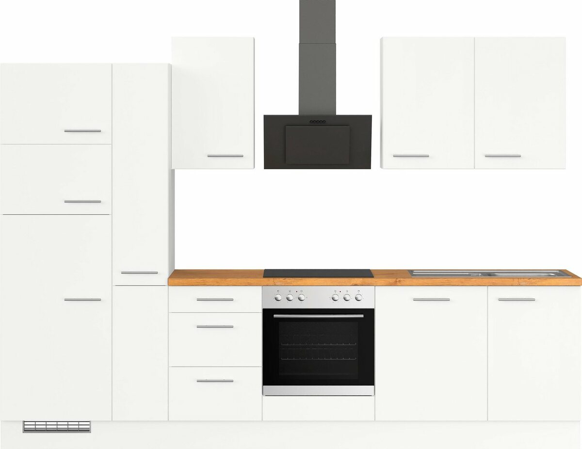 Bild 1 von IMPULS KÜCHEN Küche "Valencia", vormontiert, mit E-Geräten, Breite 310 cm