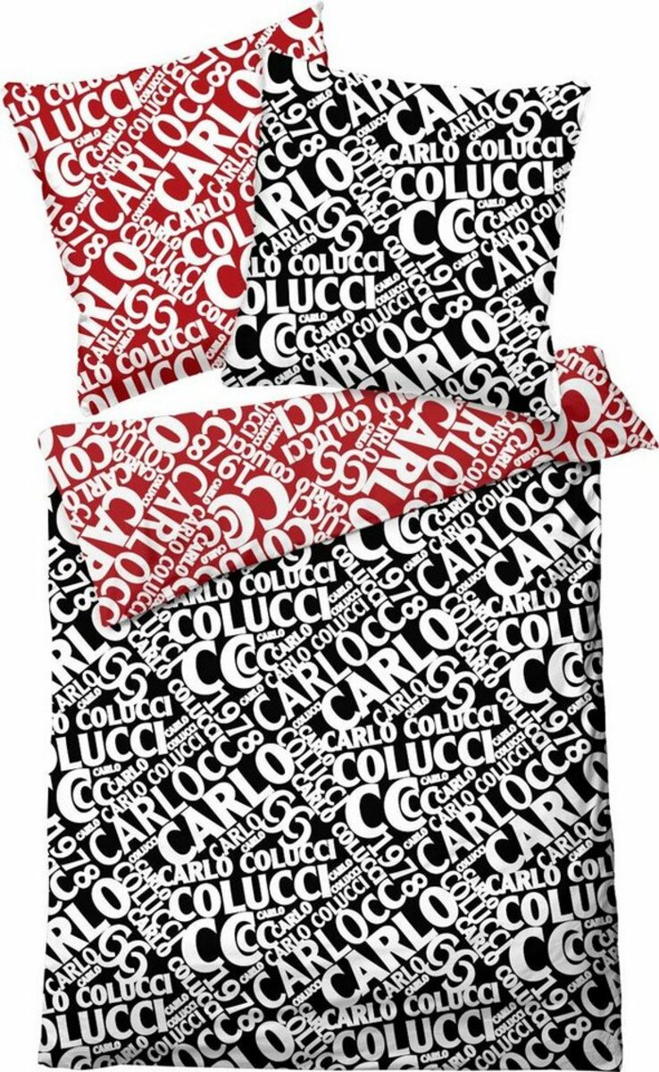 Bild 1 von Bettwäsche Carlo Confuso, CARLO COLUCCI, Renforcé, 2 teilig, mit Allover-Markenschriftzug