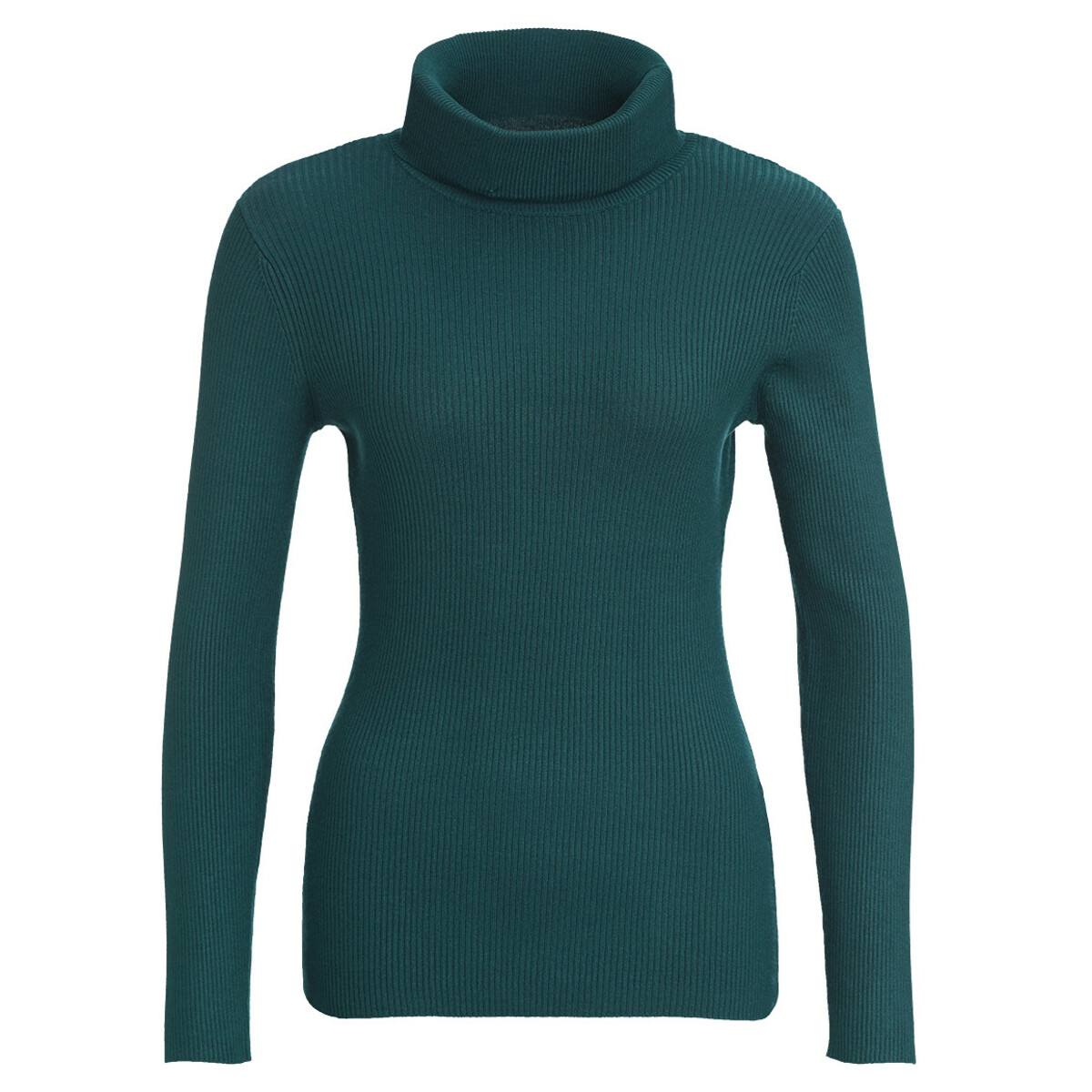 Rollkragenpullover Damen Aus Acryl – Langer Strickpulli Mit Patchwork-Design, Perfekt Für Herbst & Winter