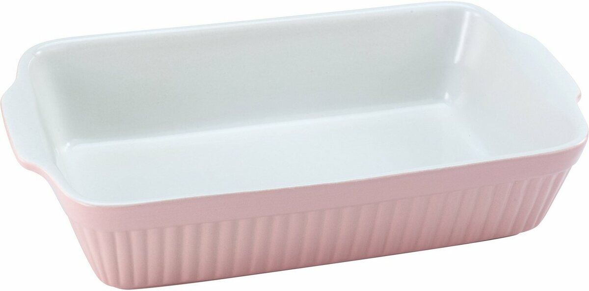 Bild 1 von CreaTable Auflaufform Pastell Kitchen, Steinzeug, (1-St), klassisches Streifenrelief, umlaufender Kantenschutz, Pastellfarben