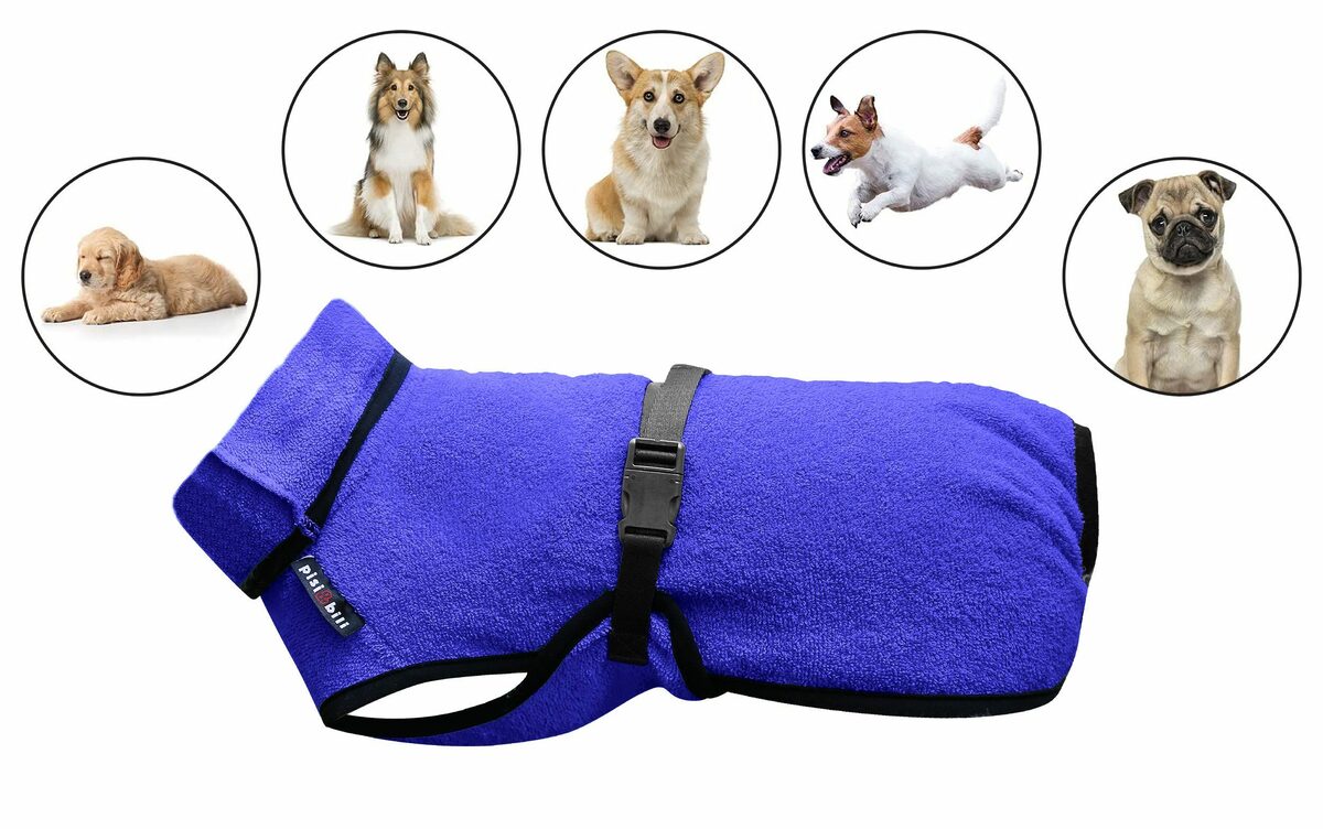 Bild 4 von Pisi & Bili Hundebademantel 100% Baumwolle Hundebademantel, Wintermäntel, zum Trocknen