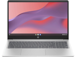 HP 15a-nb0333ng, Chromebook Plus mit 15,6 Zoll Display, Intel® Core™ i3 Prozessor, 8 GB RAM, 128 Flash, Silber