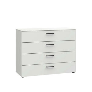 Xora Kommode Primolar Garda, Weiß, Metall, 4 Schubladen, 100x79x41 cm, Typenauswahl, Beimöbel erhältlich, stehend, in verschiedenen Größen Holzdekoren erhältlich, Garderobe, Garderoben Kommoden